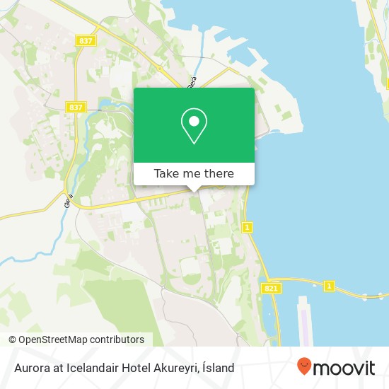 Mapa Aurora at Icelandair Hotel Akureyri