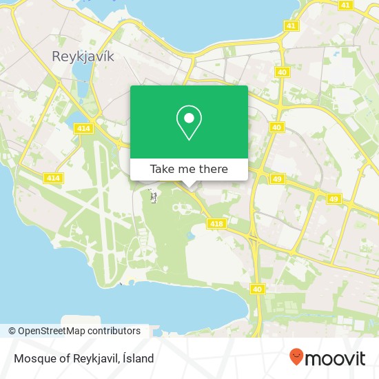Mosque of Reykjavil map