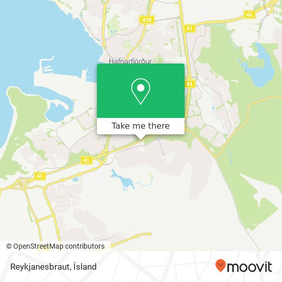 Reykjanesbraut map