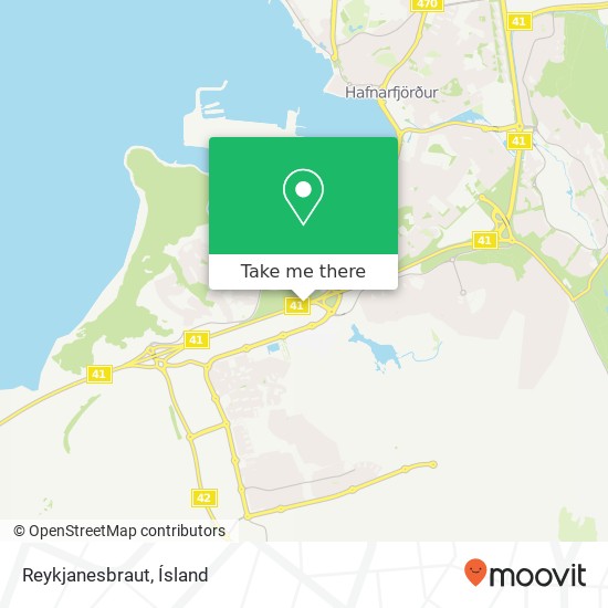 Reykjanesbraut map