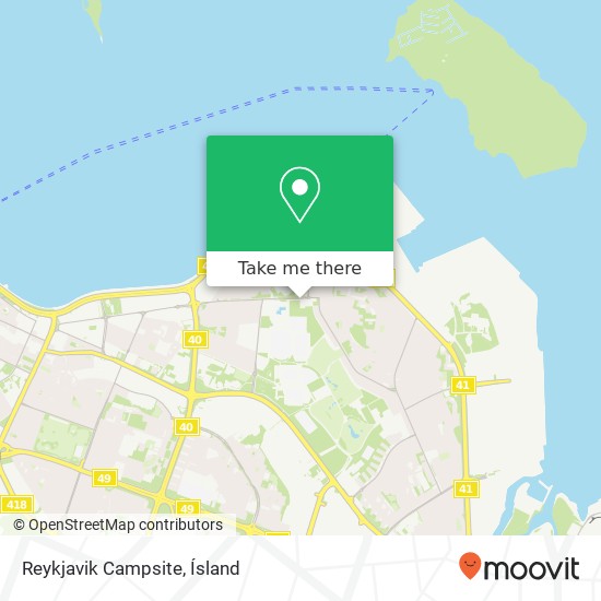 Reykjavik Campsite map