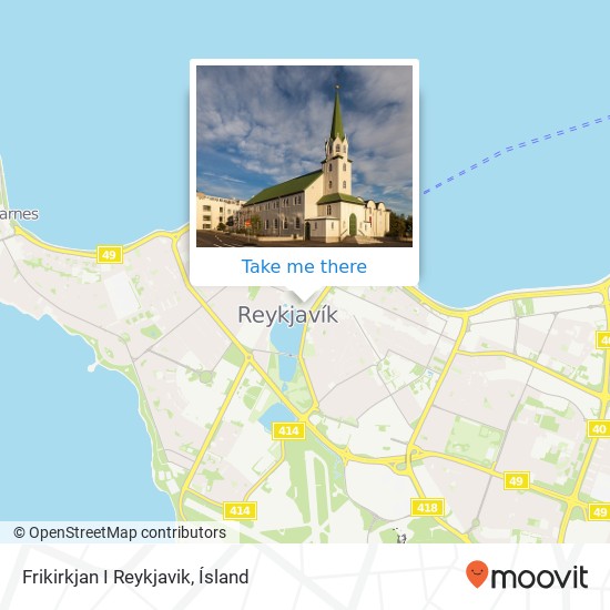 Mapa Frikirkjan I Reykjavik