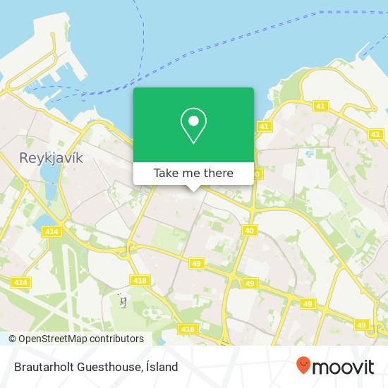 Brautarholt Guesthouse map