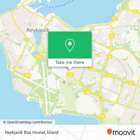 Reykjavik Bus Hostel map