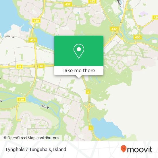 Mapa Lyngháls / Tunguháls