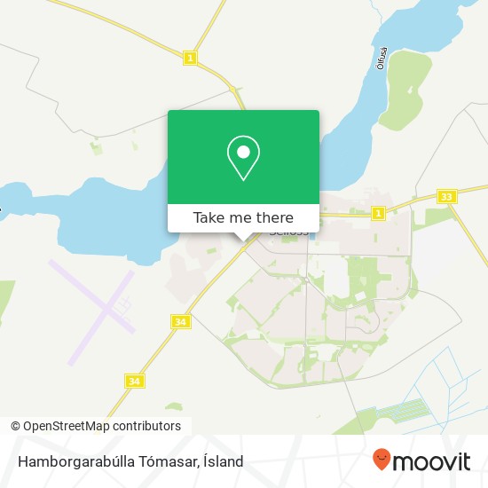 Mapa Hamborgarabúlla Tómasar, Eyravegur 32 800 Sveitarfélagið Árborg