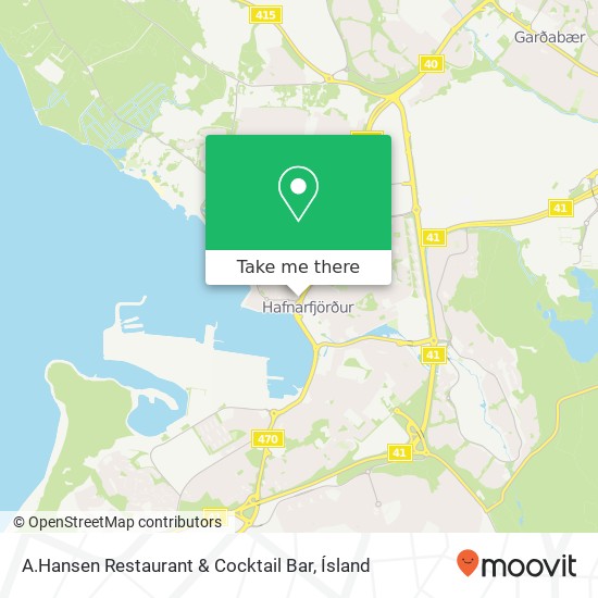 A.Hansen Restaurant & Cocktail Bar, Vesturgata 4 220 Hafnarfjarðarkaupstaður map