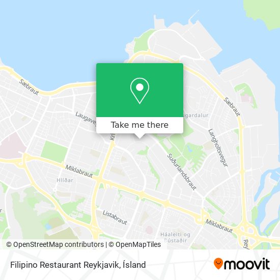 Mapa Filipino Restaurant Reykjavik