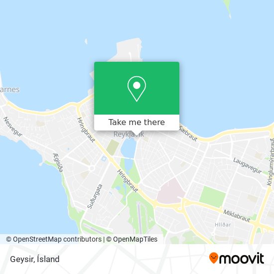 Mapa Geysir