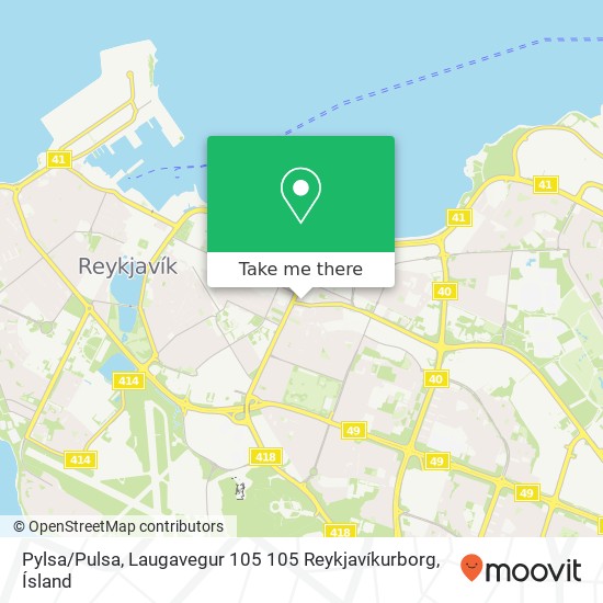 Pylsa / Pulsa, Laugavegur 105 105 Reykjavíkurborg map