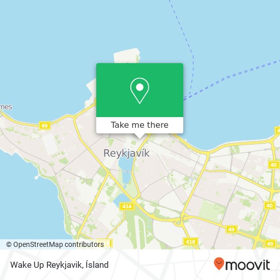 Mapa Wake Up Reykjavik