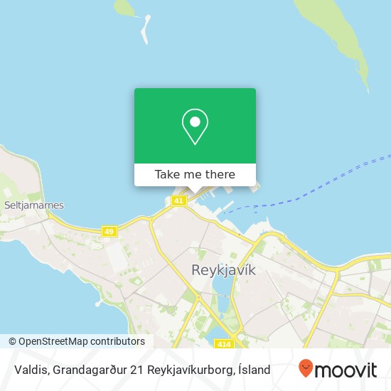 Mapa Valdis, Grandagarður 21 Reykjavíkurborg