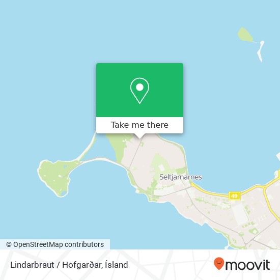 Mapa Lindarbraut / Hofgarðar