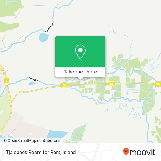 Mapa Tjaldanes Room for Rent