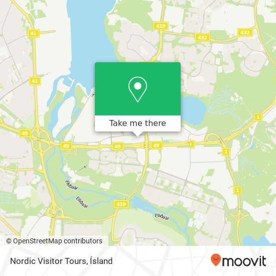 Mapa Nordic Visitor Tours