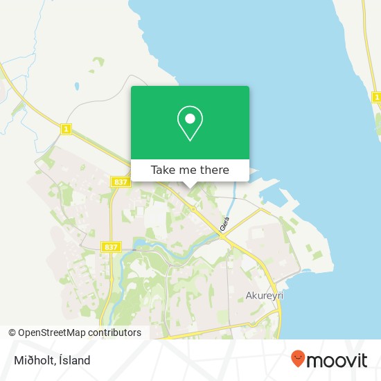 Miðholt map