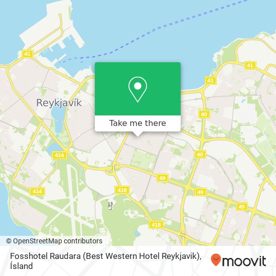 Fosshotel Raudara (Best Western Hotel Reykjavik) map