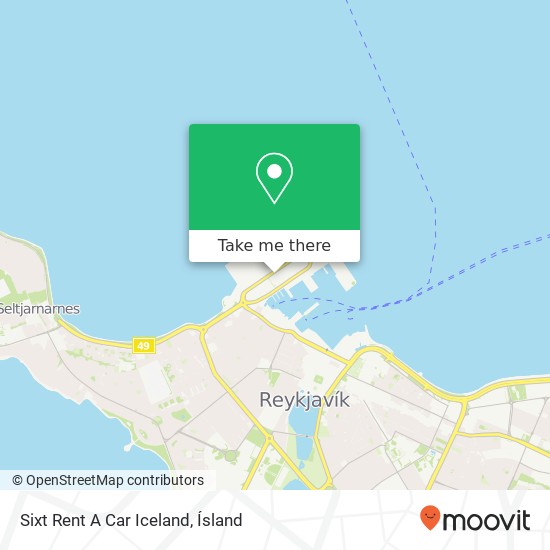 Mapa Sixt Rent A Car Iceland