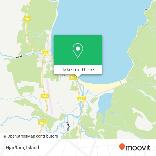 Hjarðará map