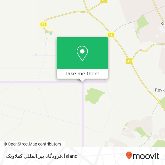 Mapa فرودگاه بین‌المللی کفلاویک