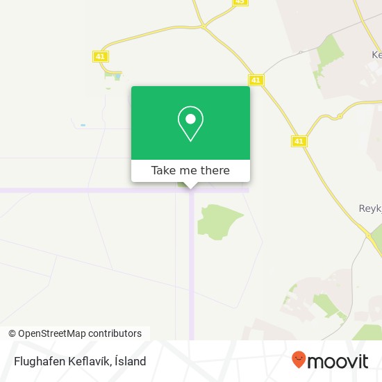 Mapa Flughafen Keflavík