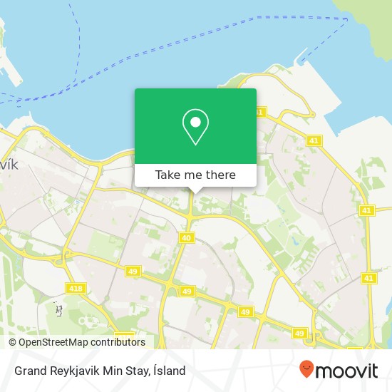 Mapa Grand Reykjavik Min Stay