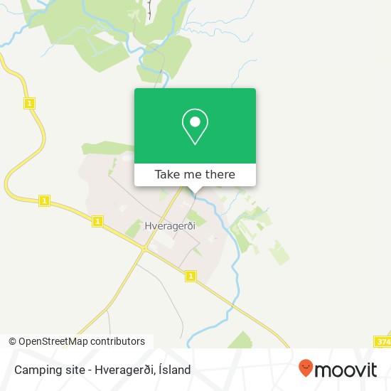 Mapa Camping site - Hveragerði