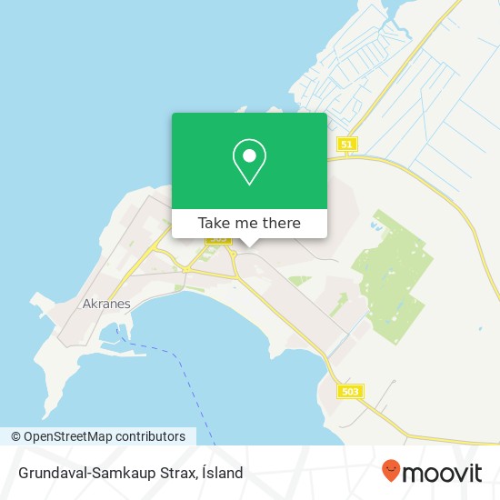 Grundaval-Samkaup Strax map