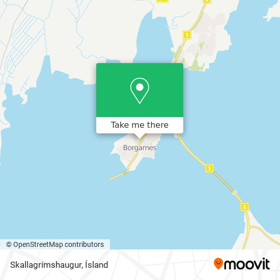 Skallagrímshaugur map