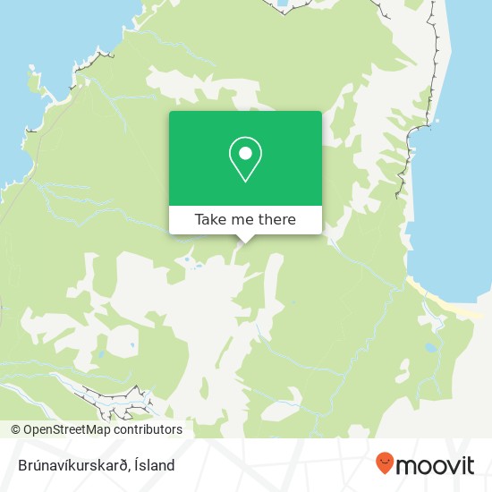 Mapa Brúnavíkurskarð