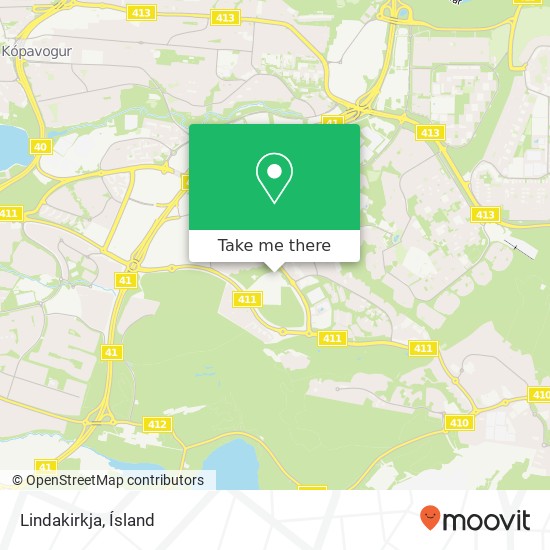 Lindakirkja map