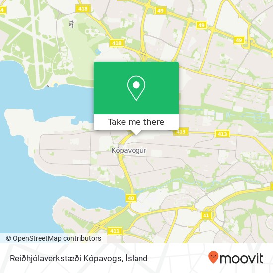 Reiðhjólaverkstæði Kópavogs map