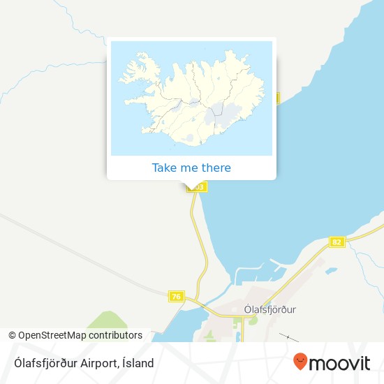 Ólafsfjörður Airport map