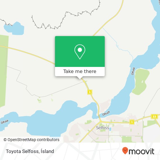 Toyota Selfoss map