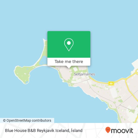Blue House B&B Reykjavik Iceland map