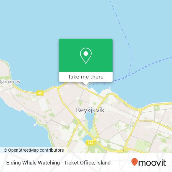 Mapa Elding Whale Watching - Ticket Office
