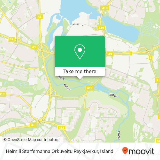 Heimili Starfsmanna Orkuveitu Reykjavíkur map