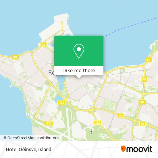 Mapa Hotel Óðinsvé