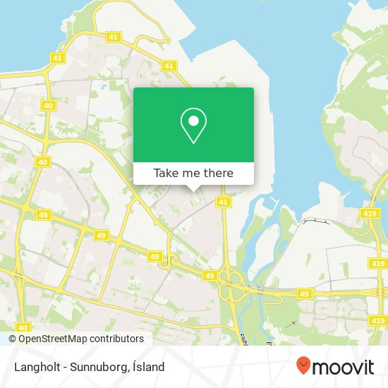Langholt - Sunnuborg map
