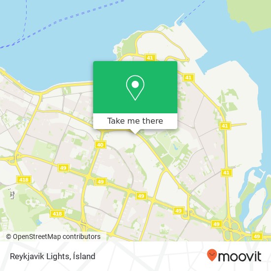 Reykjavik Lights map