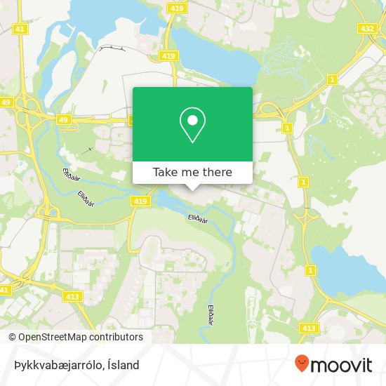 Mapa Þykkvabæjarrólo