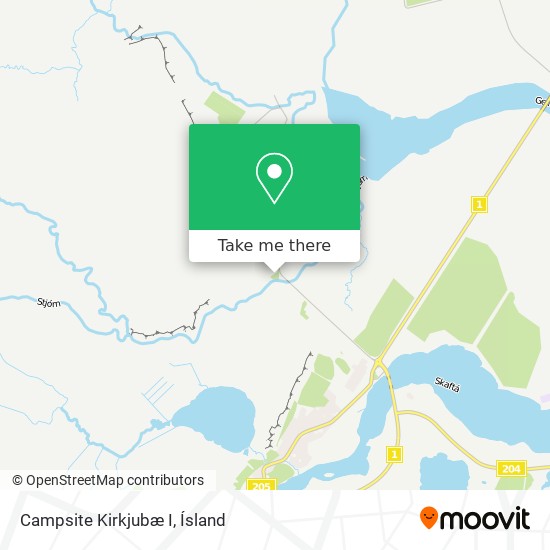 Campsite Kirkjubæ I map