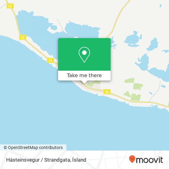 Mapa Hásteinsvegur / Strandgata