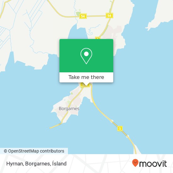 Hyrnan, Borgarnes map