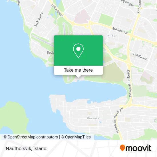 Nauthólsvík map