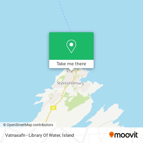 Mapa Vatnasafn - Library Of Water