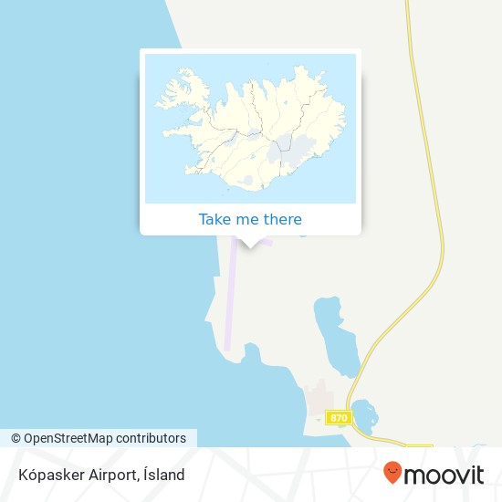 Mapa Kópasker Airport