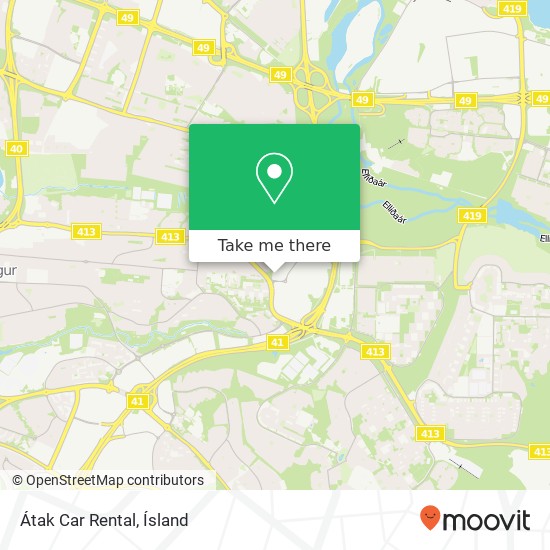 Átak Car Rental map