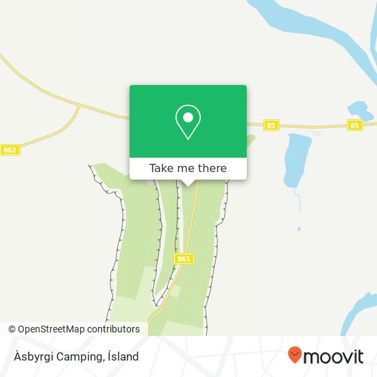 Àsbyrgi Camping map