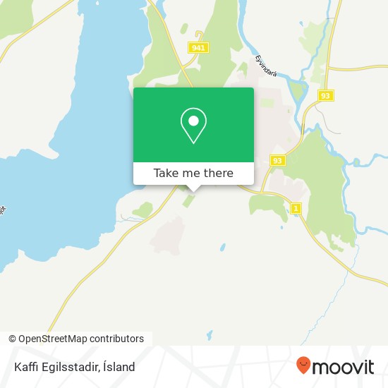 Kaffi Egilsstadir map